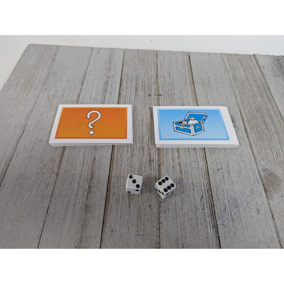 Vintage 2016 Monopoly Replacement Cards Chance Community Chest Dice 2 Die - Picture 1 of 6